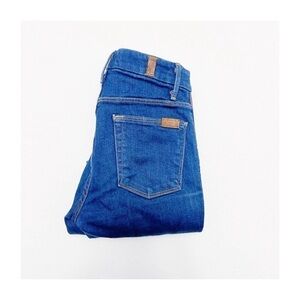 7 For All Mankind Skinny Jeans Leather Accent Stripe SZ25